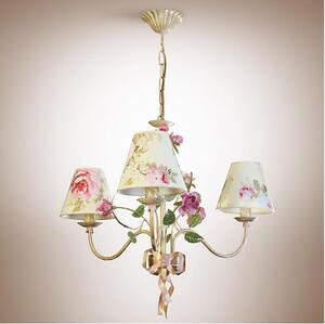 Lustra cu lant ROMANCE 3xE14/40W/230V auriu