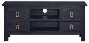 Comoda TV, negru cafeniu deschis,100x30x45cm, lemn masiv mahon - V288302V