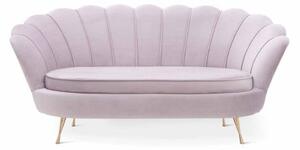 Canapea fixa 3 locuri roz/auriu Muza