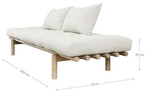 Canapea bej cu tapițerie din in 200 cm Pace - Karup Design