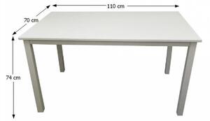 KONDELA Masă dining, alb, 110x70 cm, ASTRO NEW