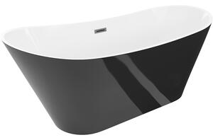 Mexen Dora, cadă de sine stătătoare 150 x 75 cm, alb/negru, preaplin grafit, 52071507575-95