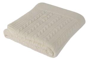 Pătură din amestec de bumbac pentru copii Homemania Decor Lexie, 90 x 90 cm, alb - crem