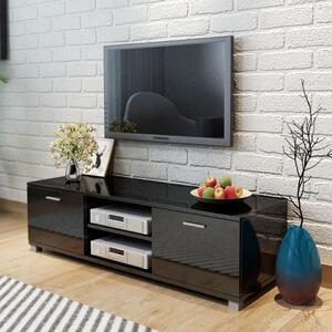 Comoda TV, negru extralucios, 140 x 40,3 x 34,7 cm - V243044V