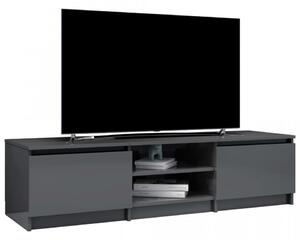 Comoda TV, gri extralucios, 140 x 40 x 35,5 cm, PAL - V800656V