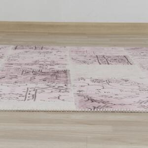 KONDELA Covor 80x150 cm, roz, ADRIEL TYP 3