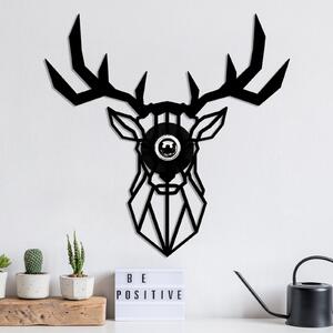 Opviq Aplică de perete W-051, negru, design cerb, lemn MDF tăiat cu laser, Negru, Camera de zi / sufragerie, Lemn, Modern