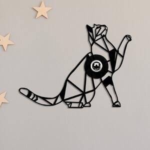 Opviq Aplică de perete W-037, negru, design pisică, lemn MDF, tăiat cu laser, Negru, Camera de zi / sufragerie, Lemn, Modern