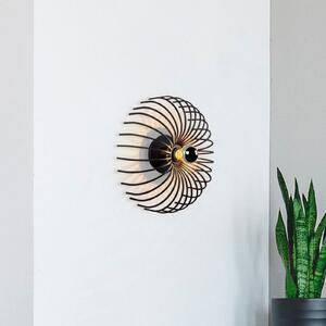 Opviq Aplică Aspendos N-645, negru, metal, Ø 36 cm, E27, reglabil, Negru, Camera de zi / sufragerie, Metal, Modern