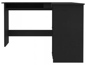 Birou de colt in forma de L, negru, 120 x 140 x 75 cm, PAL - V800748V
