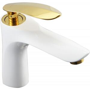 Mexen Lily bateria pentru chiuvetă, albă/aurie - 73600-25