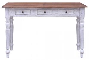 Birou cu sertare, alb, 117 x 57 x 75 cm, lemn masiv reciclat - V283908V