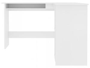Birou de colt in forma de L, alb, 120 x 140 x 75 cm, PAL - V800747V