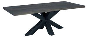 Masa din lemn de stejar salbatic, cu picioare metalice Chigo I