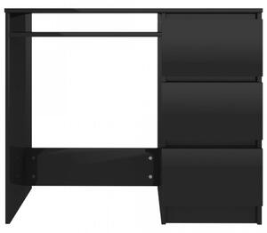 Birou, negru extralucios, 90 x 45 x 76 cm, PAL - V801380V