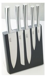 Set 5 cuțite din inox cu suport magnetic Jean Dubost Meteor