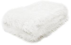 Pătură de blană, albă, 150x180, EBONA TIPUL 1