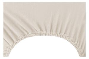 Cearșaf de pat elastic din jerseu DecoKing Amber Collection, 200 x 220 cm, bej