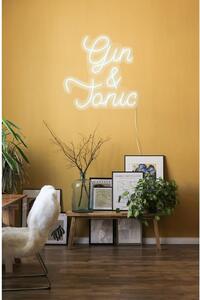 Decorațiune luminoasă de perete Candy Shock Gin and Tonic, 80 x 79 cm, alb