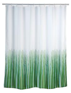 Perdea duș Wenko Nature, 180 x 200 cm, verde - alb