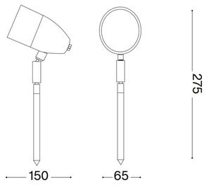 Lampă de exterior Ideal Lux INSIDE 1xG9/15W/230V 27,5 cm IP54 maro