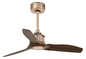 Ventilator de tavan cu telecomanda design modern JUST FAN cupru / lemn nuc