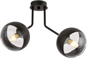 Emibig Nova Stripe lampă de tavan 2x10 W negru-transparent 1139/2