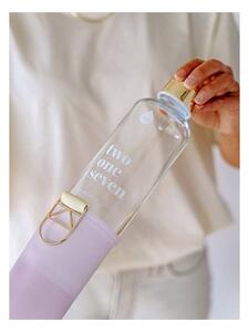 Sticlă din sticlă borosilicată cu husă din piele artificială Equa Mismatch Lila, 750 ml, alb-mov