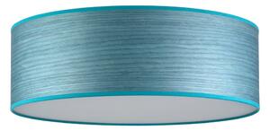 Plafonieră din furnir natural Ocho Sotto Luce XL, ⌀ 45 cm, albastru