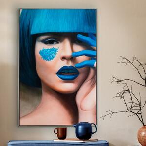 Tablou de perete decorativ canvas Blue, 80x120cm SV-226172