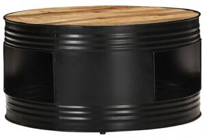 Masuta de cafea, negru, 68x68x36 cm, lemn masiv brut de mango - V321931V