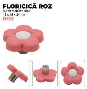 Buton mobilier copii model TR Floare roz