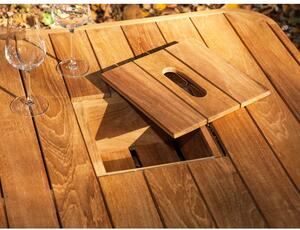 Masă joasă de grădină din lemn de tec cu roți Ezeis Resort