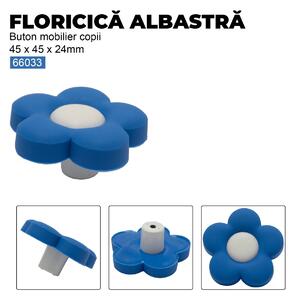 Buton mobilier copii model TR Floare albastra