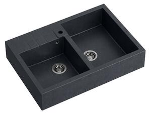Quadron Bill chiuveta graniteq 90x62 cm negru HCQB9062U8_BS