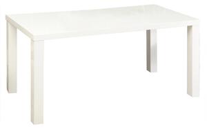 KONDELA Masă dining extensibilă, alb extra lucios HG, 140-180x80 cm, ASPER NEW TYP 1