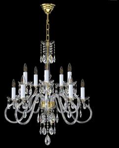 Candelabru cu 10 brate LUX design modern, Cristal Bohemia Exclusive Miracle