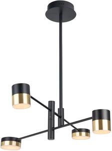 MaxLight Puma lampă de tavan 4x7 W negru-auriu P0404