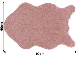 KONDELA Blană artificială, roz/auriu-roz, 60x90, FOX TYP 3