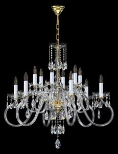 Candelabru cu 12 brate LUX design modern, Cristal Bohemia Exclusive Miracle