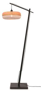 Lampadar eco din bambus Palawan negru/ alb, 40x15cm