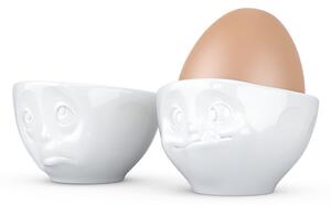 Set 2 suporturi din porțelan pentru ouă, 58products Oh Please, alb