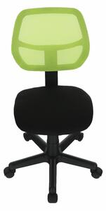 KONDELA Scaun rotativ, verde / negru, MESH