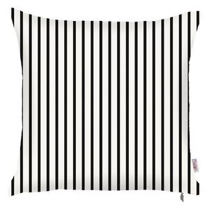 Faţă de pernă Mike & Co. NEW YORK Pinky Light Stripes, 43 x 43 cm, alb - negru