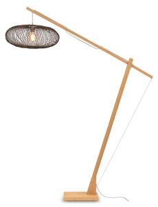 Lampadar eco din bambus Cango L natur/ negru, 60x25cm