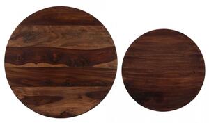 Set masa de cafea, 2 piese, lemn masiv de sheesham, 60 x 35 cm - V246015V