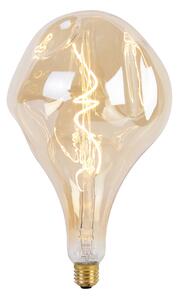 Lampă suspendată neagră reglabilă cu LED auriu reglabilă - Cava Luxe