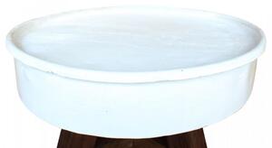 Masuta de cafea, alb, 60 x 45 cm, lemn masiv reciclat - V244820V