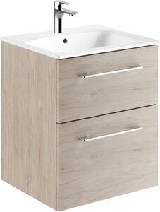 Geberit Selnova Square lavoar cu dulap 55 cm nucă 501.235.00.1