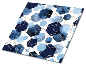 Plăci din PVC autoadezive Abstracție geometrică albastră